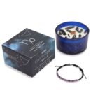 Capricorn Candle with Gemstone Bracelet - Amethyst, Smoky Quartz
