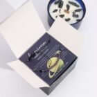Capricorn Candle with Gemstone Bracelet - Amethyst, Smoky Quartz