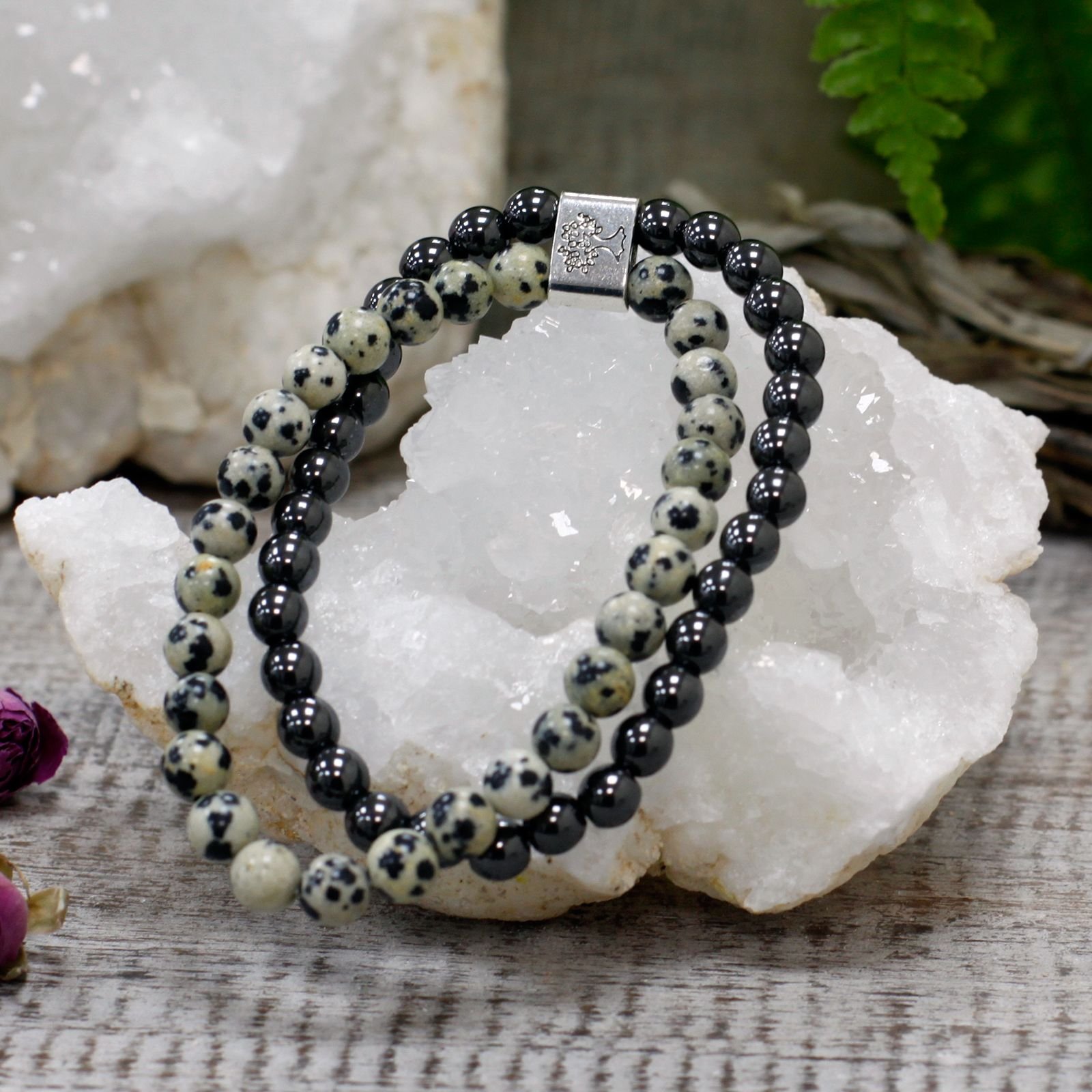 Dalmatian Jasper Magnetic Gemstone Bracelet