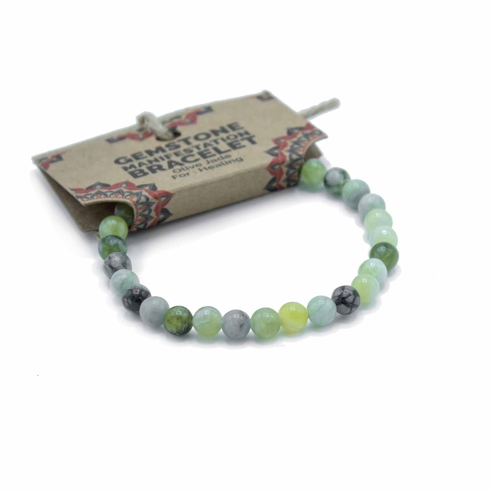 Olive Jade Manifestation Bracelet - Healing