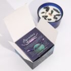 Aquarius Candle with Gemstone Bracelet – Amethyst, Lapis Lazuli, Hematite