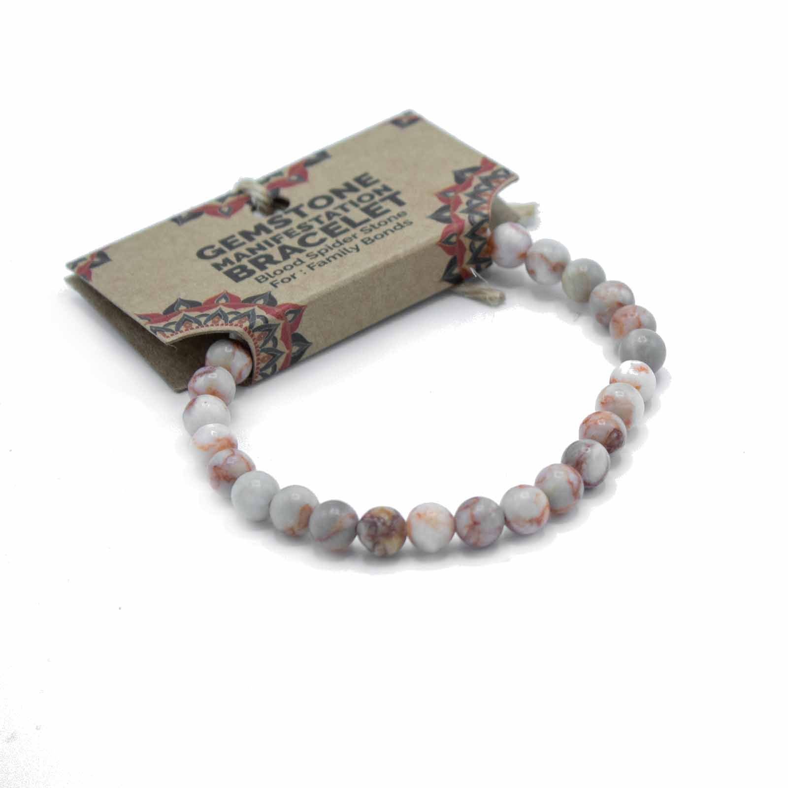 Blood Spider Stone Manifestation Bracelet - Family Bonds