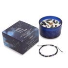 Scorpio Candle with Gemstone Bracelet – Smoky Quartz, Lapis Lazuli, Black Obsidian