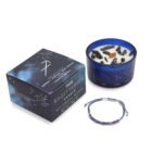Sagittarius Candle with Gemstone Bracelet – Amethyst, Sodalite, Black Obsidian