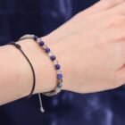 Taurus Candle with Gemstone Bracelet – Lapis Lazuli, Moss Agate