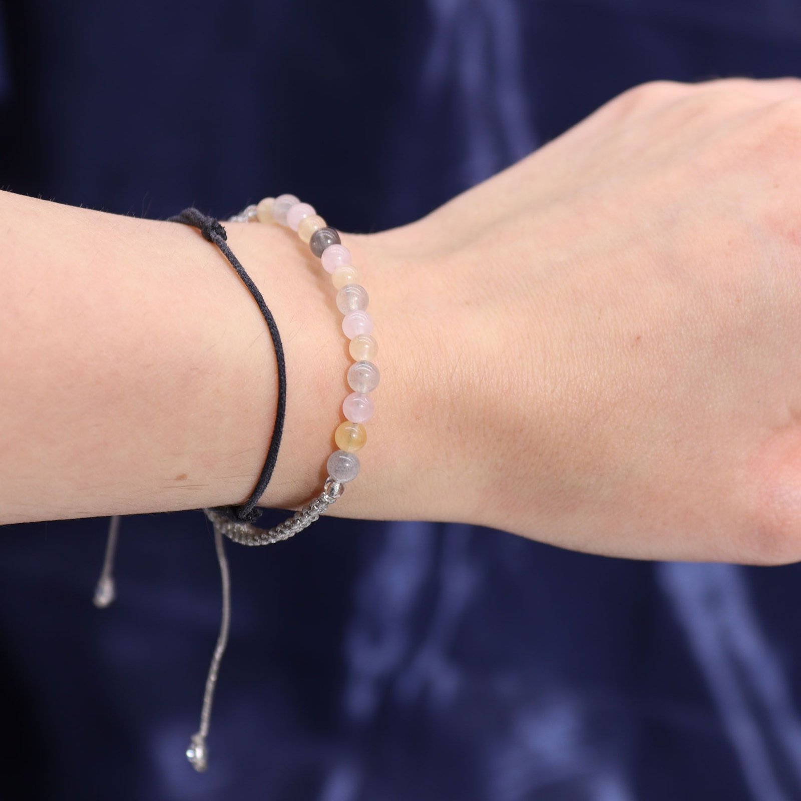 Gemini Candle with Gemstone Bracelet – Citrine, Rose Quartz, Moonstone