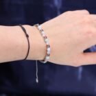 Cancer Candle with Gemstone Bracelet – Aquamarine, Smoky Quartz, Moonstone